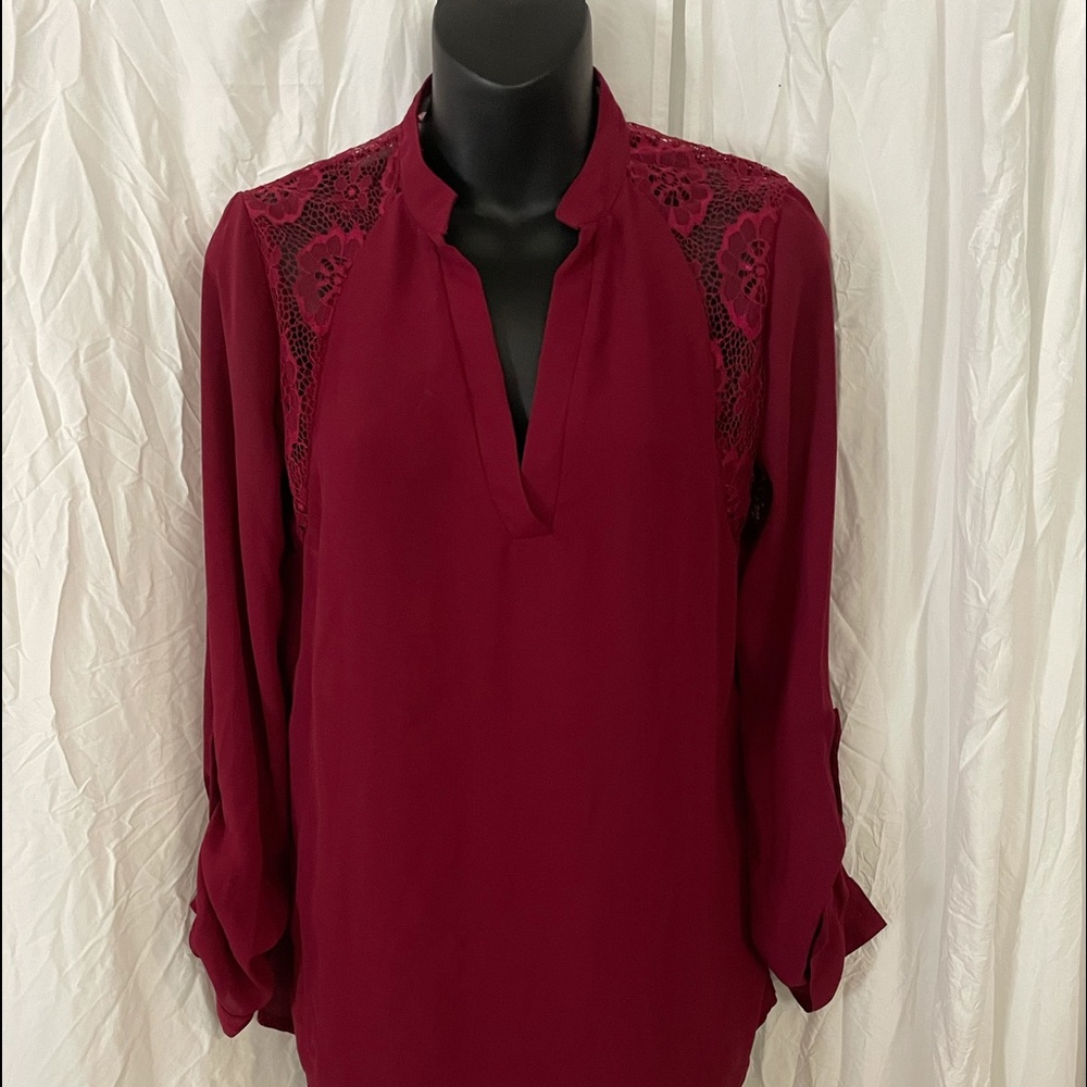 Xhileration Wine‎ color Blouse